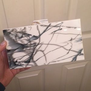 Brand new acrylic marble clutch/shoulder bag